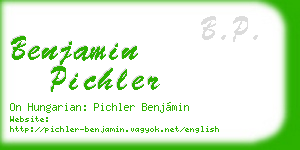 benjamin pichler business card
